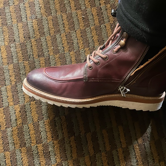 Steve Madden Burgundy Leather Boots - Picture 1 of 2